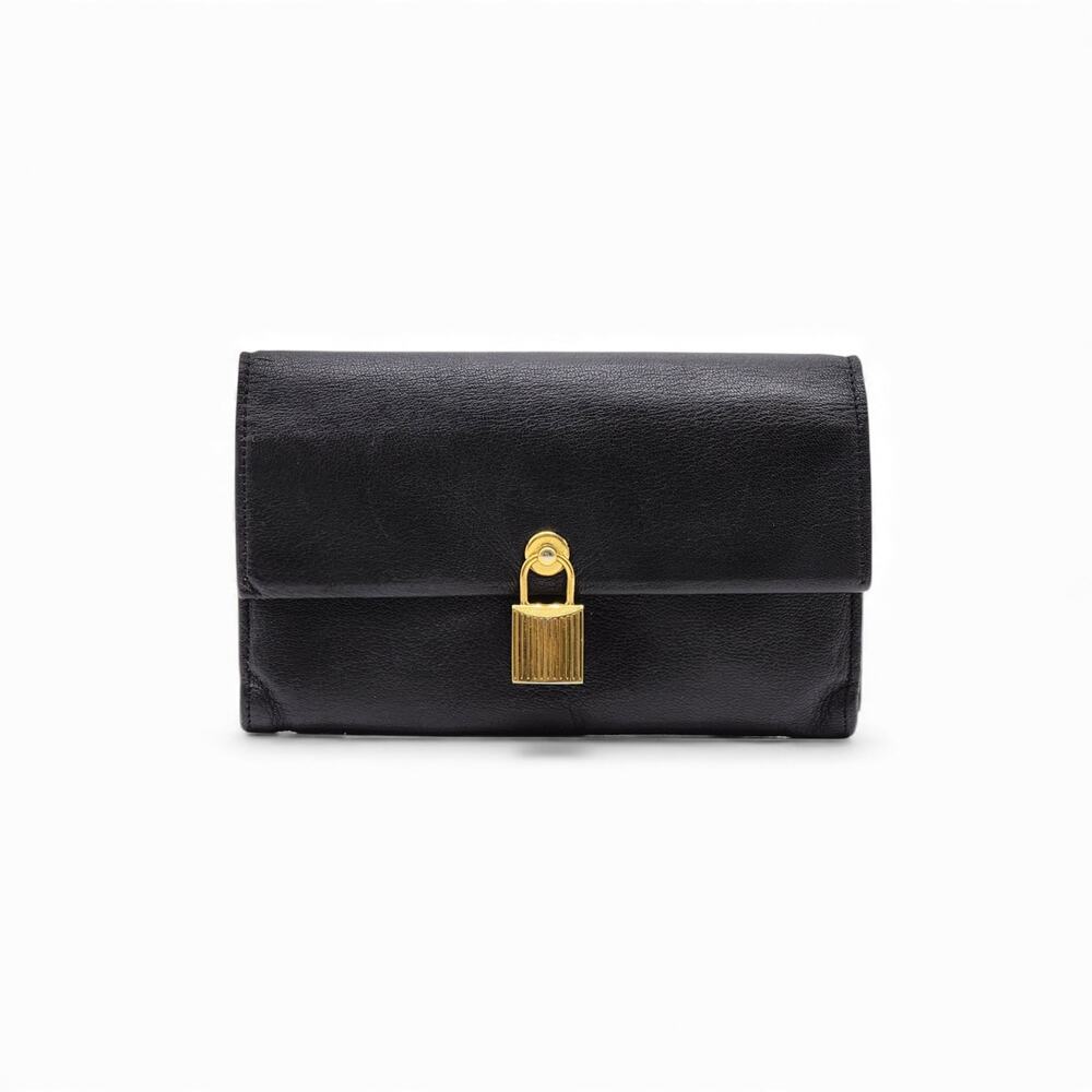 TOM FORD Padlock Convertible Mini Shoulder Bag Clutch in Black - Used